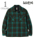 8oz. WOOL OMBRE CHECK ZIP SHIRT