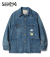 11oz. BLUE DENIM WORK COAT AGED MODEL