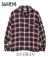 SUGAR CANE RAYON OMBRE CHECK OPEN SHIRT