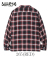 SUGAR CANE RAYON OMBRE CHECK OPEN SHIRT