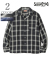 RAYON COVERT CHECK OPEN SHIRT