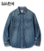 BLUE DENIM WESTERN SHIRT AGED MODEL