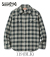 WASHER HERRINGBONE CHECK WESTERN SHIRT