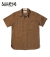 SUGAR CANE 8.5oz. BROWN WABASH STRIPE WORK SHIRT