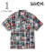 MADRAS CHECK PATCHWORK OPEN SHIRT