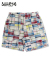MADRAS CHECK PATCHWORK SHORTS