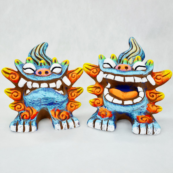 シーサー　（ドーガL 青）