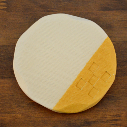 陶器のコースター／橙