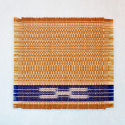 草木染め手織ミンサーコースター #08