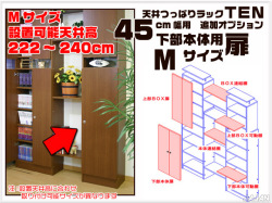 天井つっぱりラックＴＥＮ　専用オプション　45cm幅用　下部本体用扉