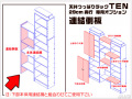 天井つっぱりラックＴＥＮ　専用オプション　連結側板