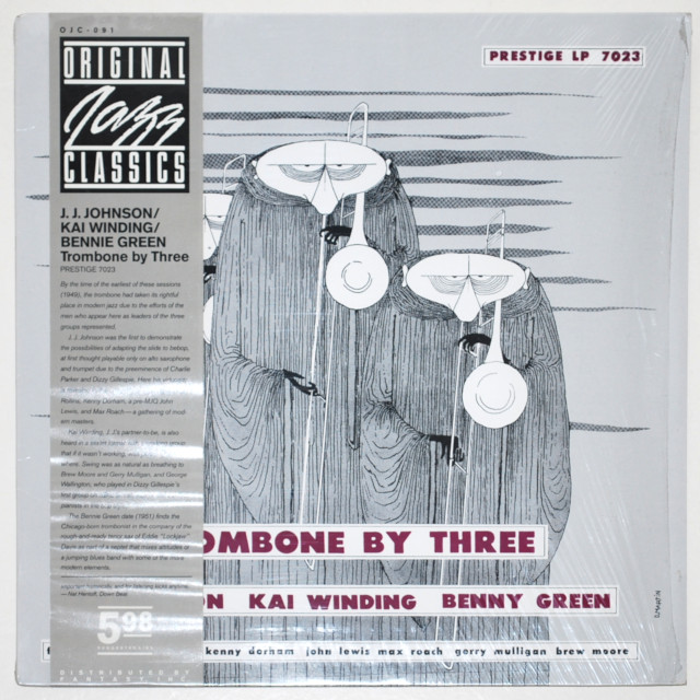 トロンボーン・バイ・スリー／J.J.ジョンソン＝カイ・ウィンディング＝ベニー・グリーン（中古LP/US）