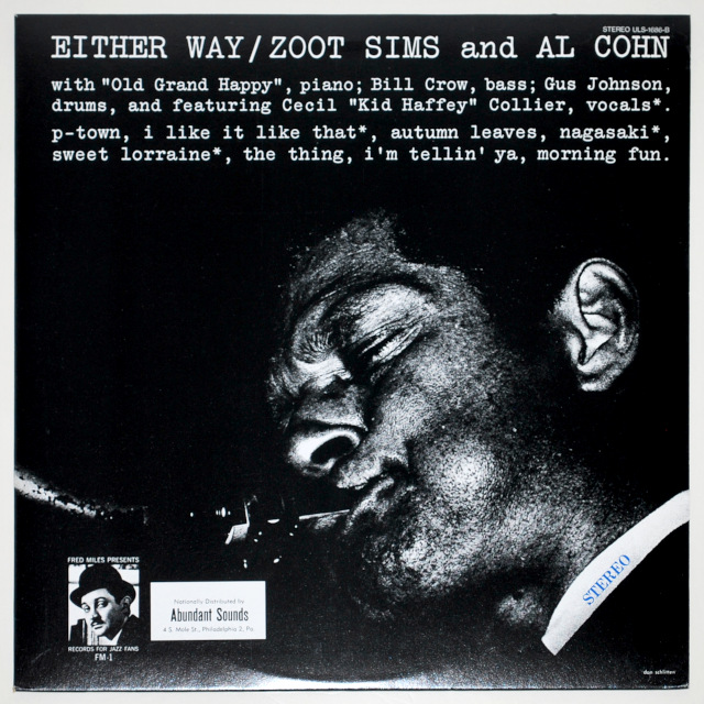 アイザー・ウェイ／ズート・シムズ＆アル・コーン（中古LP／美盤）