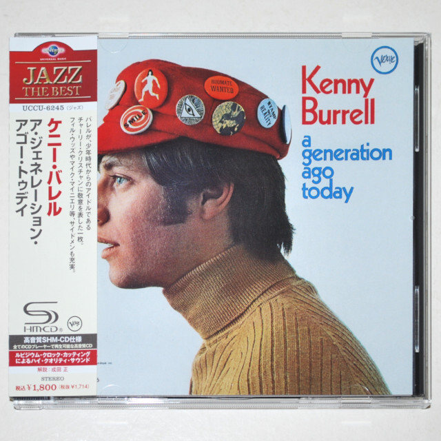 【中古】「非常に良い」［CD］ア・ジェネレーション・アゴー・トゥデイ 中古CD／JP】ア・ジェネレーション・アゴー・トゥデイ／ケニー・バレル