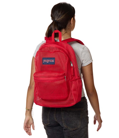 JANSPORT メッシュバックパック 赤 JANSPORT（ジャンスポーツ）の「＜JANSPORT＞メッシュバック