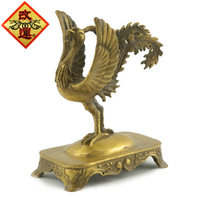【改運】風水・銅製の鳳凰【送料無料】(f20153)