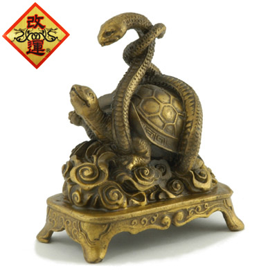 【改運】銅製・玄武の置物【送料無料】(f20155)