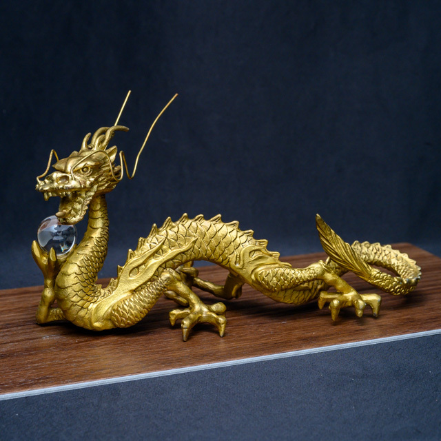 改運】皇帝願い龍【送料無料】(f50202)（風水の龍、龍の置物）