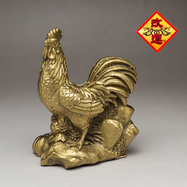 【改運】鶏の置物（中）【送料無料】(f50253)