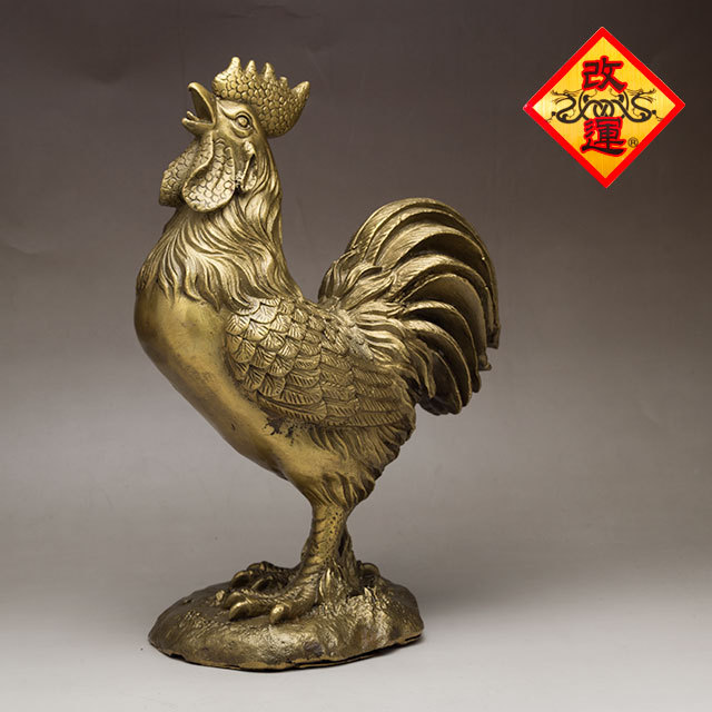 【改運】鶏の置物（大）【送料無料】(f50254)