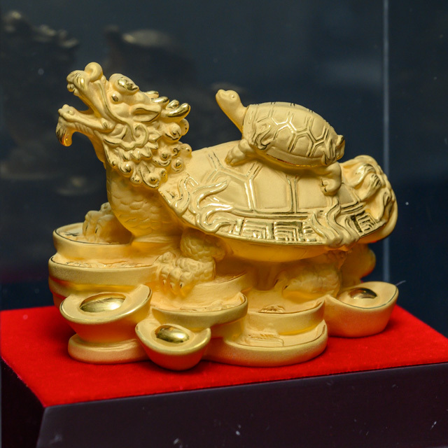 改運】龍亀【純金仕上げ】（f50274）【送料無料】