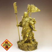 【改運】銅製の関羽像（大）31cm【送料無料】(f50004)