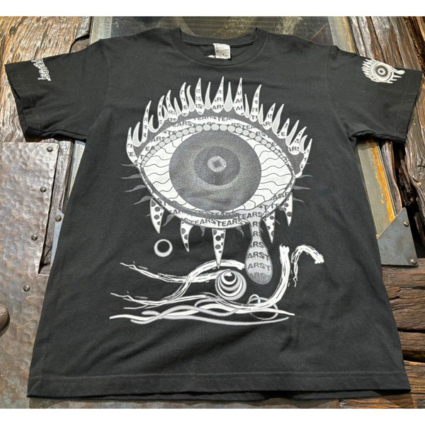 時の黒猫 Tシャツ TEARS ブラック