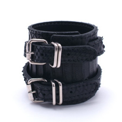 Snake W-rap Wristband (wide) - BK