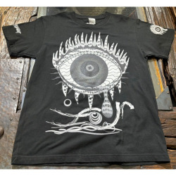 時の黒猫 Tシャツ TEARS ブラック