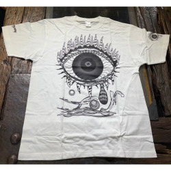 時の黒猫 Tシャツ TEARS ホワイト