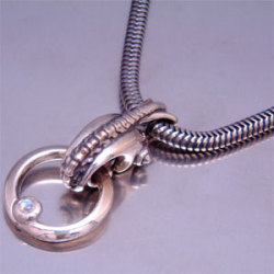 DRAGON HEAD RING DROP PENDANT
