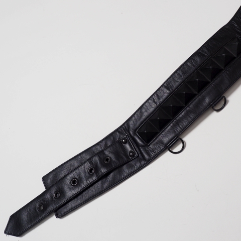 Leather Pyramid Cross Belt