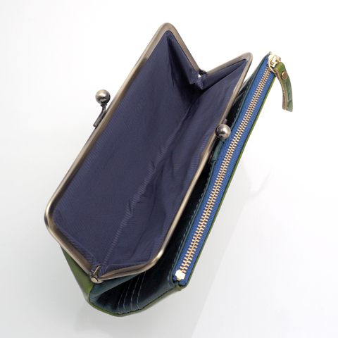 MARINEDESON LONG WALLET［マリンデソン がま口長財布］グリーン