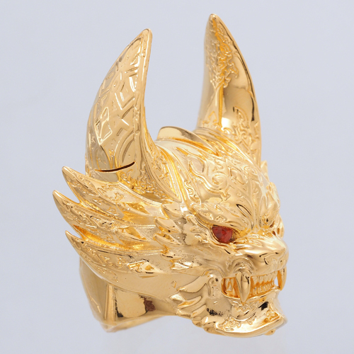 金色メタル ブローチ 二重リング 押二重丸カン 本金 | ヌメ革と真鍮金具とレザークラフト材料の