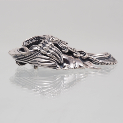 象牙色　能面ブローチ・ペンダントトップ シェルカメオ ブローチ（ペンダントトップ兼用） ｜ BX01000