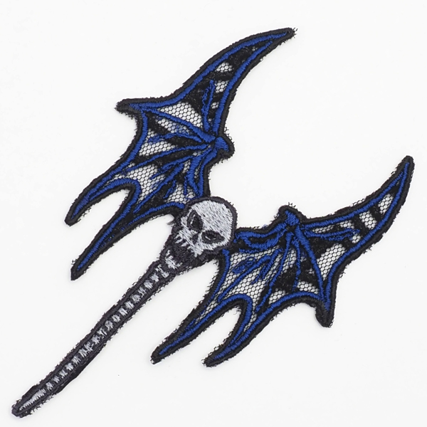 JAP工房 スカルバット刺繍 ミニサコッシュ 聖飢魔II ルーク篁参謀 JAP工房 スカルバット刺繍 ミニサコッシュ 聖飢魔II ルーク篁