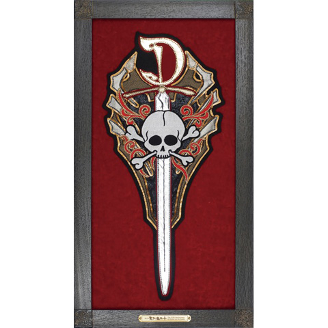 額装髑髏剣モチーフ