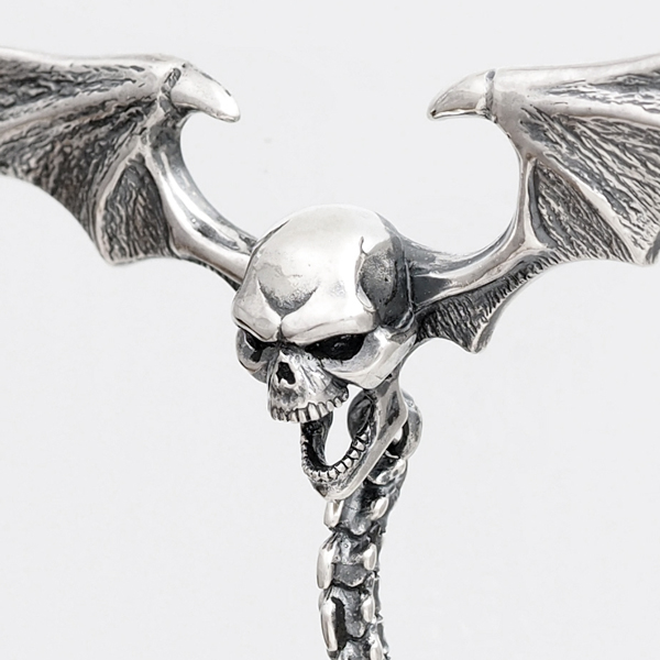 Skull & Bat Wing Pendant