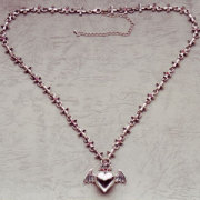 Holy Barbara Iron Cross Pendant 18stones