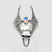 Skull & Bat Wing Ring