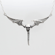 Skull & Bat Wing?Pendant