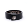 Silver Button Wristband (cross)