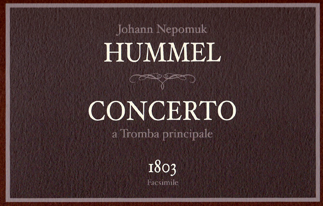J.N.Hummel トランペット協奏曲　直筆譜