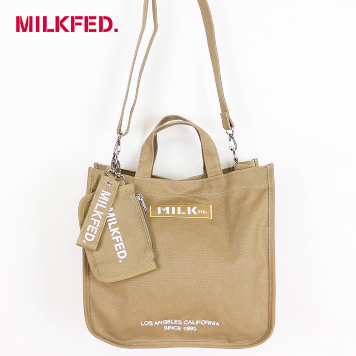 【SALE セール 20％OFF】MILKFED. ミルクフェド EMBROIDERED BAR SHOULDER BAG W／STRAP 2WAYショルダーバッグ 103213053010