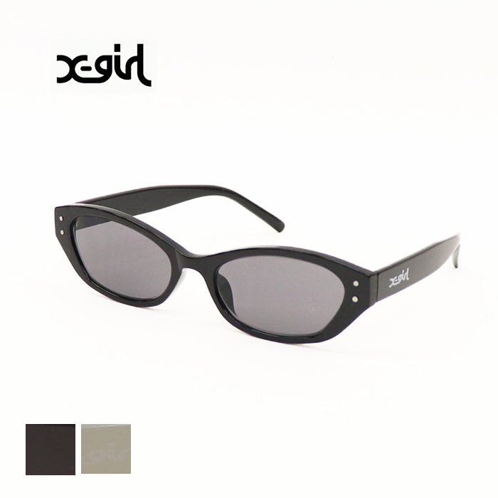 X-girl エックスガール FOX FRAME SUNGLASSES サングラス アイウェア クリアフレーム フォックスフレーム 10521054024