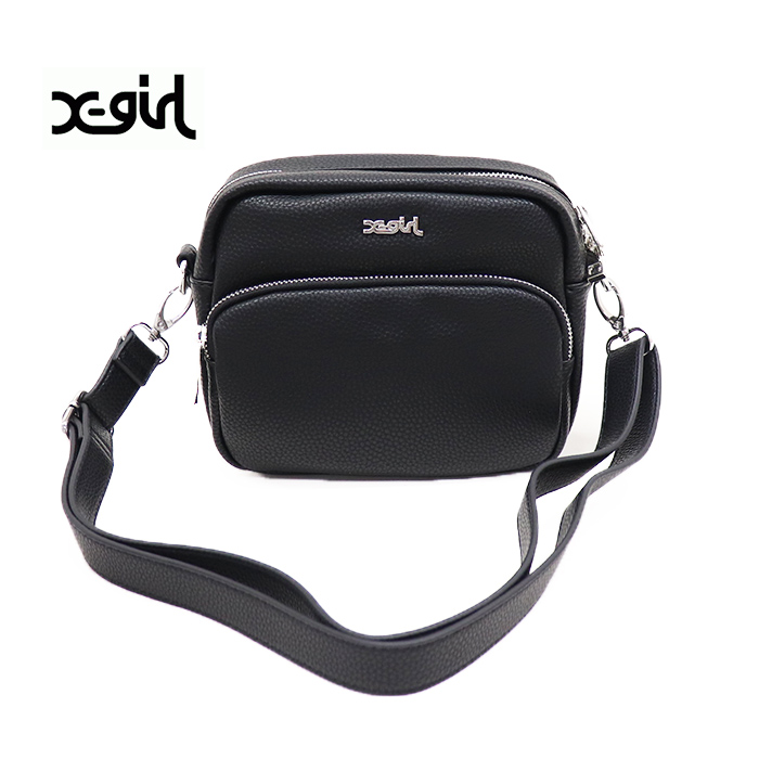 エックスガール X-girl FAUX LEATHER SHOULDER BAGフェイクレザー ショルダーバッグ 105215053005