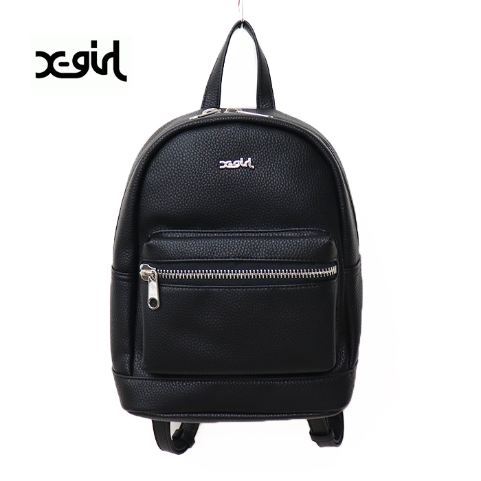 X-girl エックスガール レディースFAUX LEATHER MINI DAY PACK フェイクレザーミニデイパック　105215053006