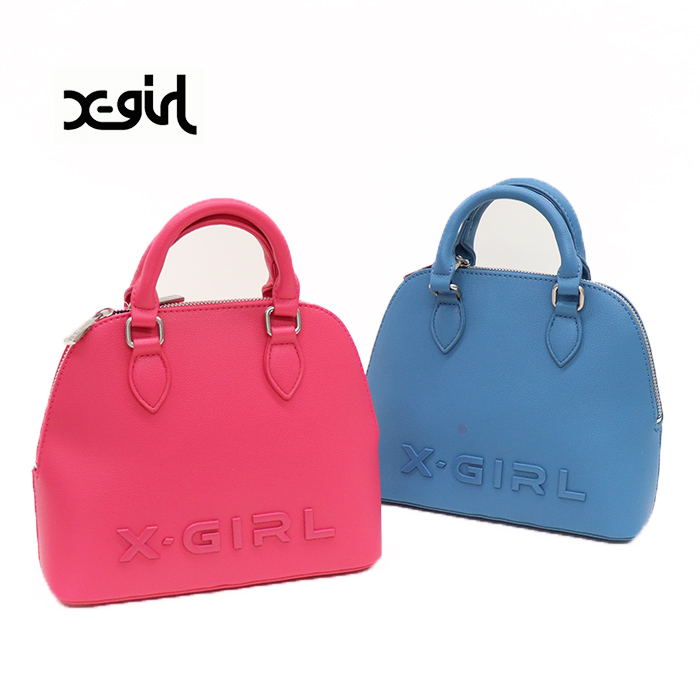 X-girl エックスガールFAUX LEATHER 2WAY BOSTON BAG バッグ 105234053007