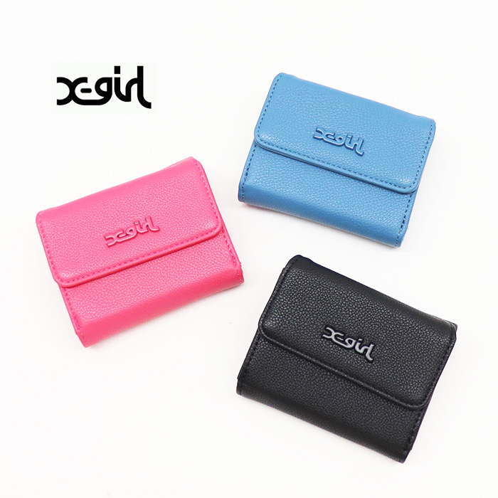 X-girl エックスガール FAUX LEATHER MINI WALLET 三つ折りウォレット 105234054017