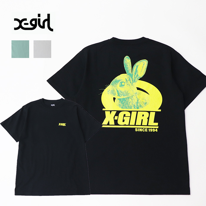 X-girl エックスガール レディース TWO TONE RABBIT S/S TEE X-girl 半袖Tシャツ 105241011022
